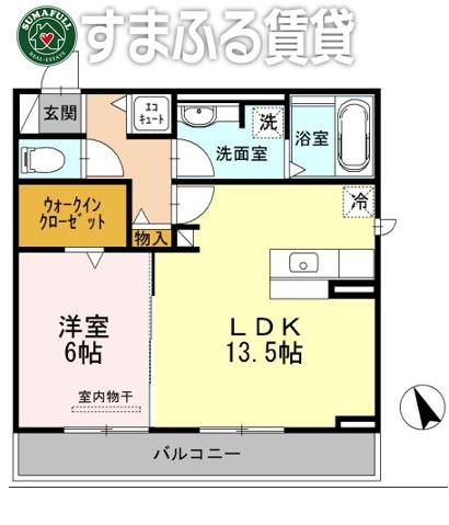 エルデュアンジュ(1LDK/3階)の間取り写真