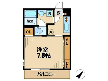 リブリ・MSTY(1K/2階)の間取り写真