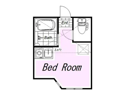 ユナイト芹ヶ谷マデイラ(ワンルーム/2階)の間取り写真