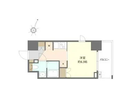 レジデンス鶴間駅前(1K/11階)の間取り写真