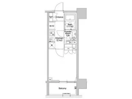 コンフォリア品川イースト(1K/6階)の間取り写真