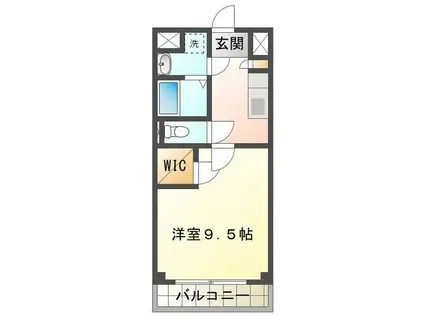 GRAN DUKE 算所(1K/3階)の間取り写真