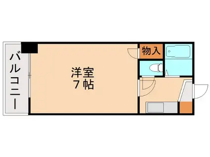 サンピア医生ヶ丘(1K/8階)の間取り写真