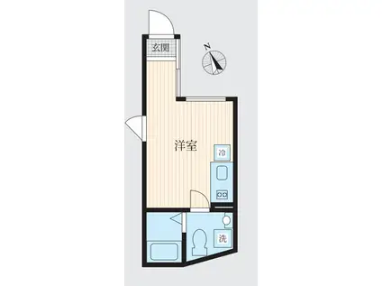 ALATO 品川西大井(ワンルーム/B1階)の間取り写真