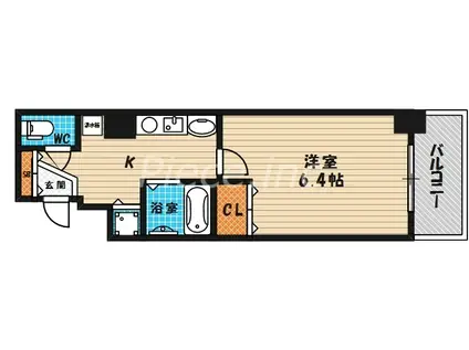 プレサンス梅田フロンティア(1K/3階)の間取り写真