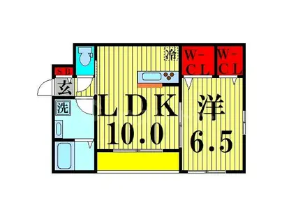 SAGITTARIA-T(1LDK/3階)の間取り写真
