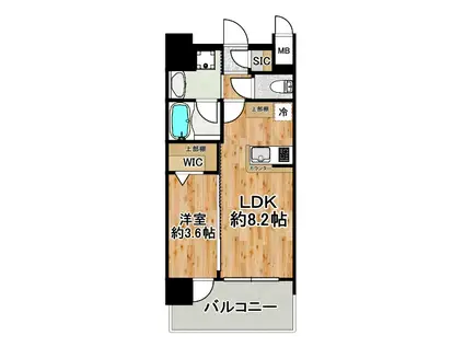 エステムコート難波ウエスト-SIDEVIIエクシーナ(1LDK/4階)の間取り写真