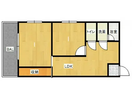 ルシェリアビル(1LDK/3階)の間取り写真