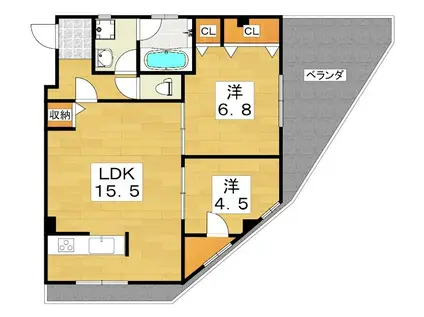 T&Tタンバ(2LDK/2階)の間取り写真
