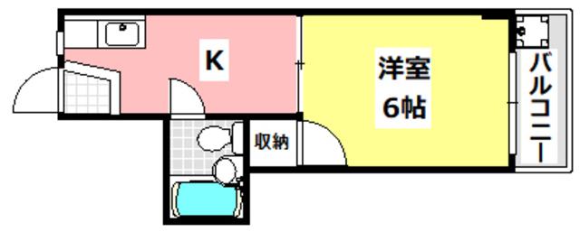 アーバンハイツ(1K/1階)の間取り写真