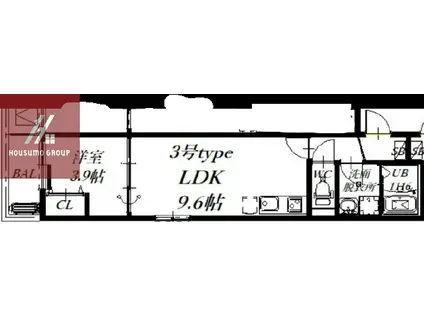 D PORTA BLOOM(1LDK/3階)の間取り写真