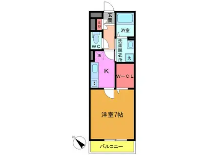コスモガーデン(1K/3階)の間取り写真
