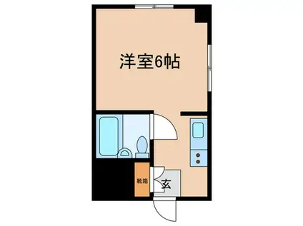 金山ハイホーム(ワンルーム/10階)の間取り写真