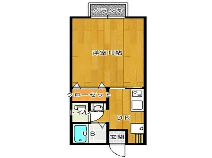 エンゼルハイツ柳川(1K/1階)の間取り写真