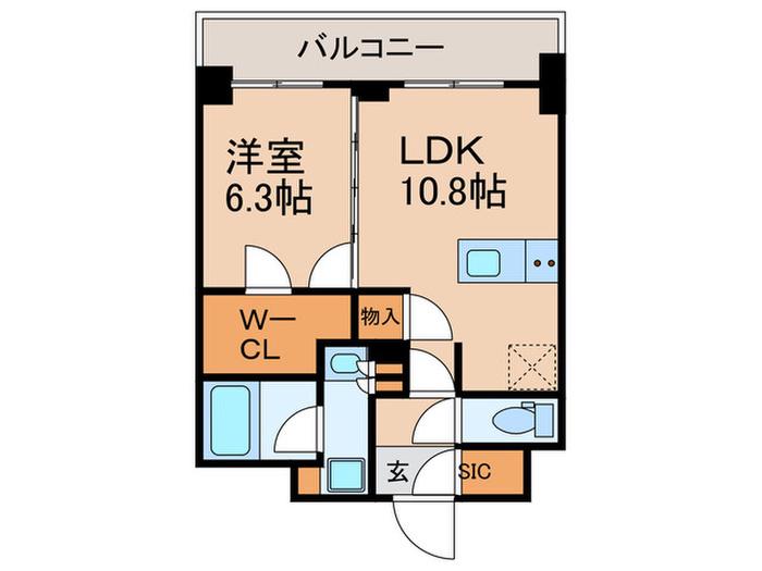 コンフォリア・リヴ文京護国寺(1LDK/4階)の間取り写真