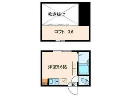 アーバンプレイス代官山(ワンルーム/2階)の間取り写真