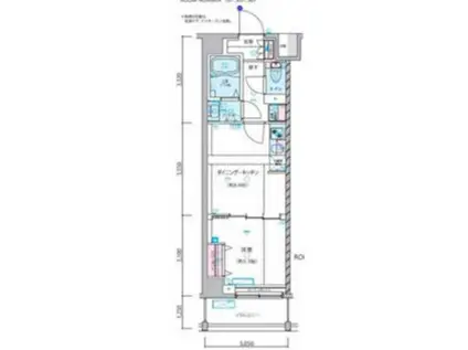 GENOVIA 練馬春日町 SKYGARDEN(1DK/2階)の間取り写真