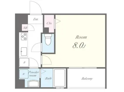 アーバンエムズ(1K/3階)の間取り写真