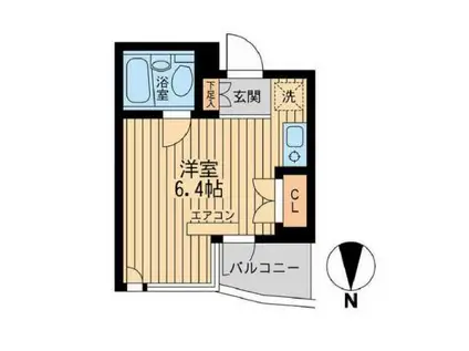 コモド駒込ハイツ(ワンルーム/3階)の間取り写真