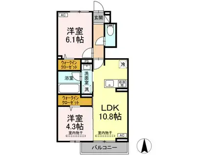 キルシェハイム(2LDK/1階)の間取り写真