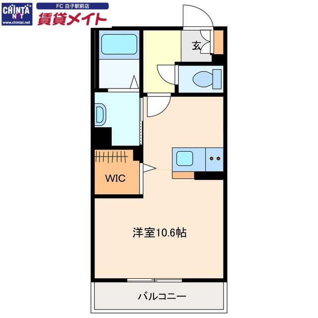 オールージュ(ワンルーム/1階)の間取り写真