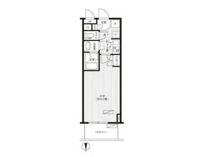 エフシティ亀戸(1K/6階)の間取り写真