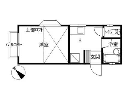 BURNS(1K/2階)の間取り写真