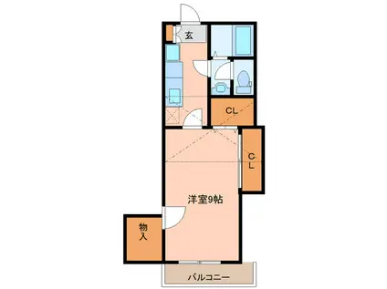 ルピシアS(1K/2階)の間取り写真