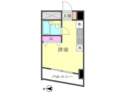 今溝ビル(ワンルーム/4階)の間取り写真