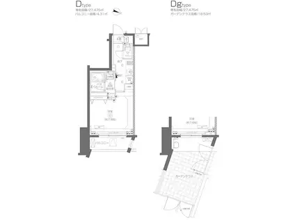 ZOOM北千住(1K/6階)の間取り写真