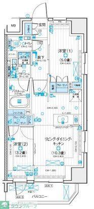 デュオステージ相模大野(1LDK/3階)の間取り写真