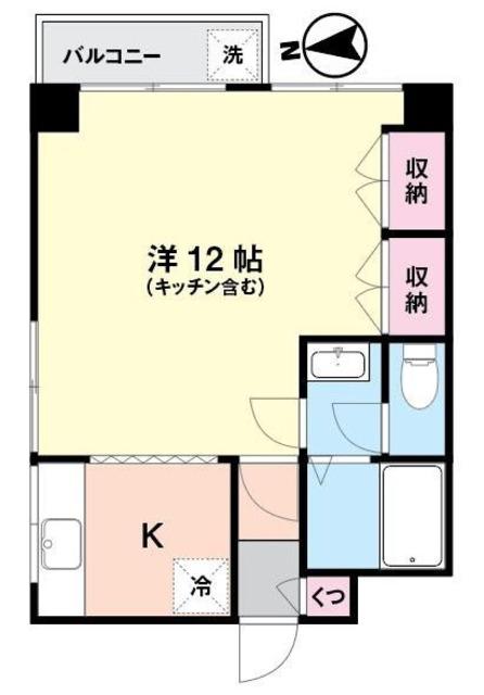 ライオンズマンション西日暮里(1K/4階)の間取り写真