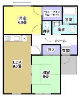 ブライティ浅間(2LDK/1階)の間取り写真