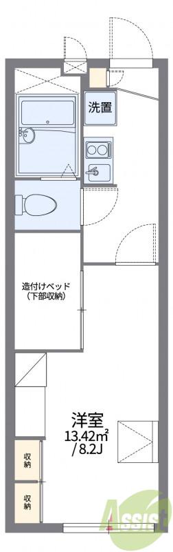 レオパレスKAZU(1K/2階)の間取り写真