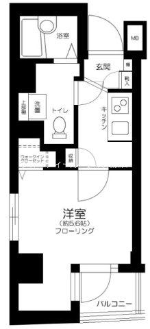 アーバイル文京本駒込(1K/4階)の間取り写真