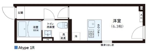 レピュア錦糸町レジデンスII(ワンルーム/2階)の間取り写真