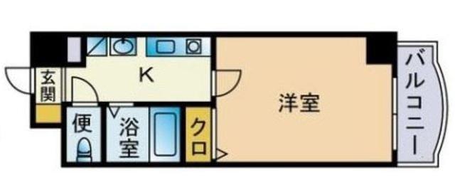 セレス香住ヶ丘Ⅱ(1K/4階)の間取り写真