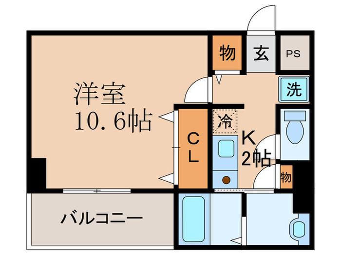 メゾン・ド・ブランシェ(1K/3階)の間取り写真