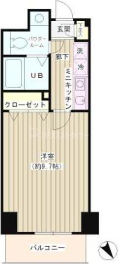 エスペラル池袋(1K/9階)の間取り写真