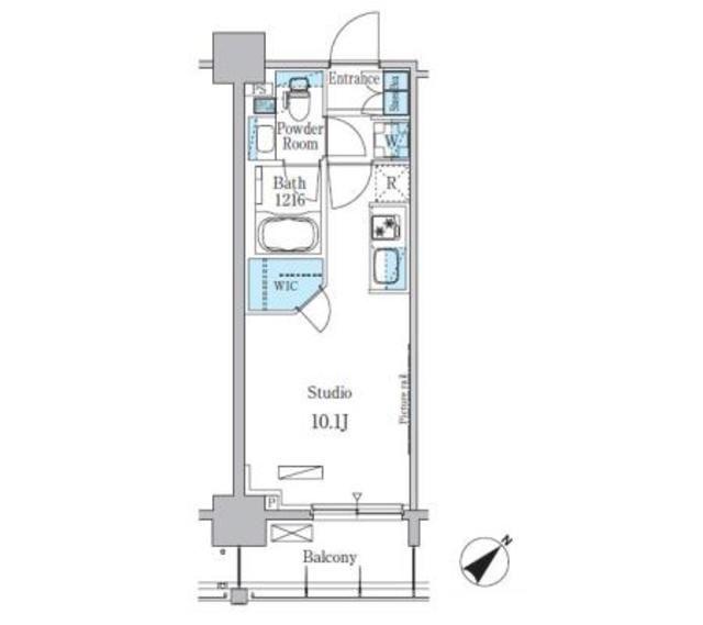 パークアクシス押上テラス(ワンルーム/2階)の間取り写真