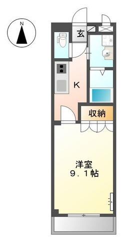 わかやま電鉄貴志川線 日前宮駅 徒歩27分 2階建 築18年(1K/2階)の間取り写真