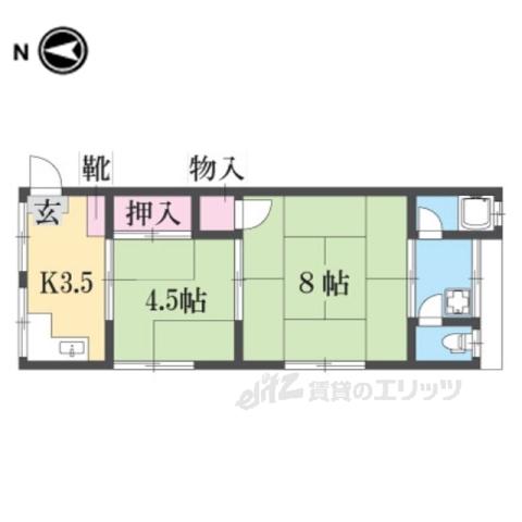 みゆき荘(2K/2階)の間取り写真
