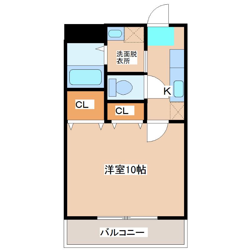 パティオスK2Y(1K/3階)の間取り写真