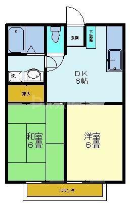 NFハイム(2DK/2階)の間取り写真