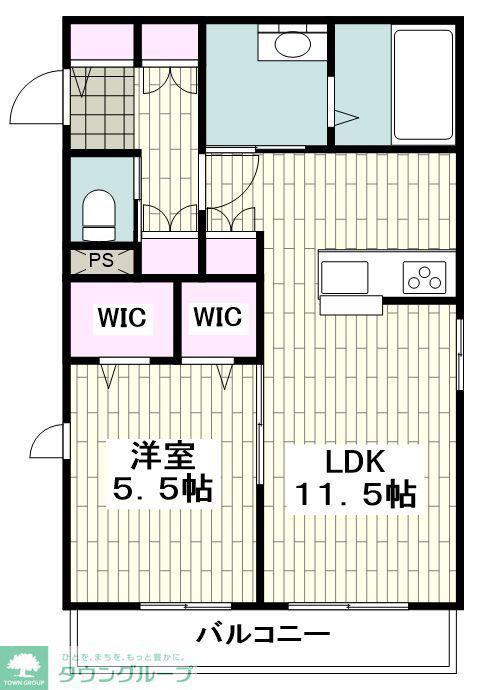クラネイア戸塚(1LDK/2階)の間取り写真
