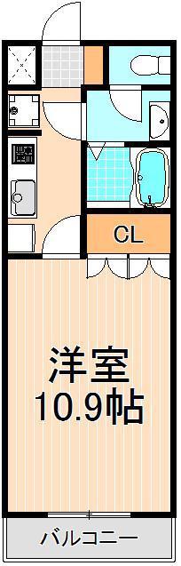 エトワール(1K/1階)の間取り写真