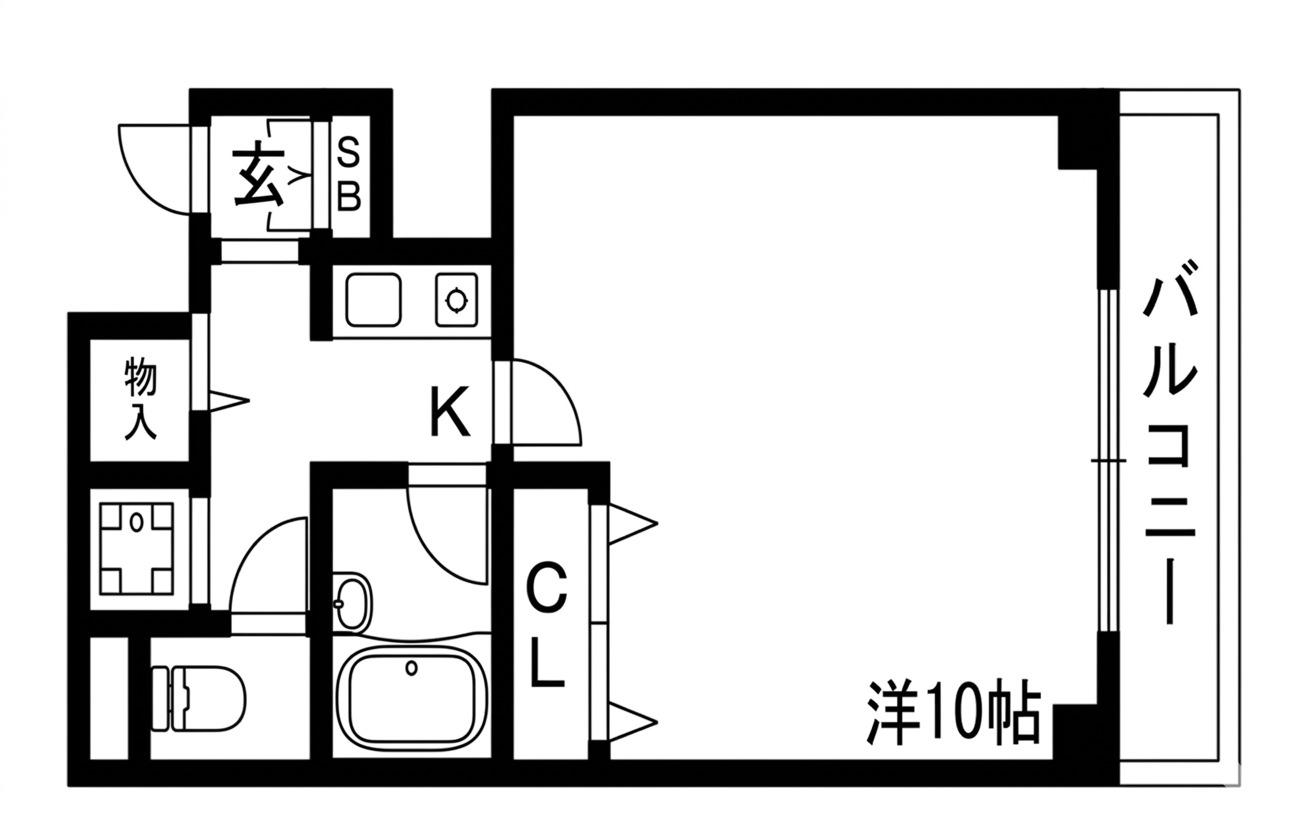 コーラルウェイII(1K/3階)の間取り写真