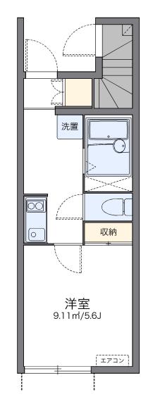 ブランドールK(1K/1階)の間取り写真