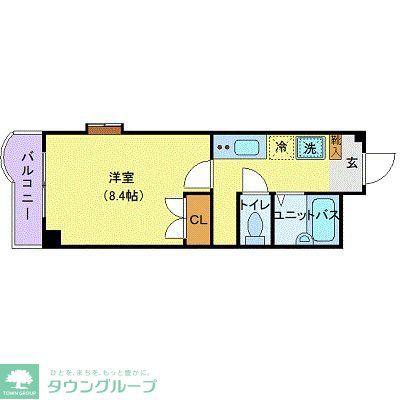 NASIC柏(1K/5階)の間取り写真