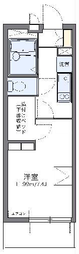 レオパレスレジェンドプーマ(1K/2階)の間取り写真